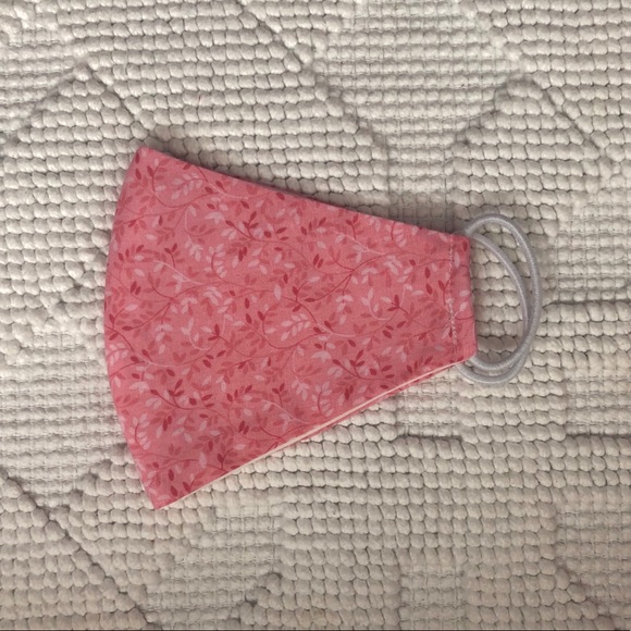 Pink 2 Layer Cotton Face Mask - Picture 2 of 5